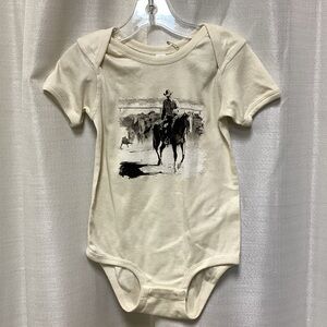 Rabbit Skins Cream Cowboy Graphic Bodysuit